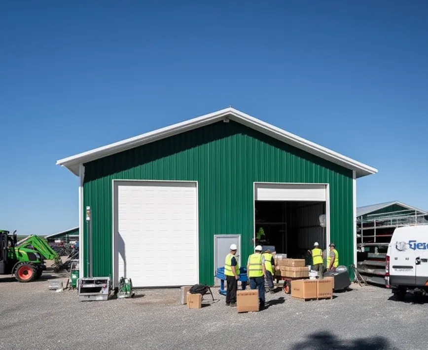 Строительство компактного склада 14х24 м